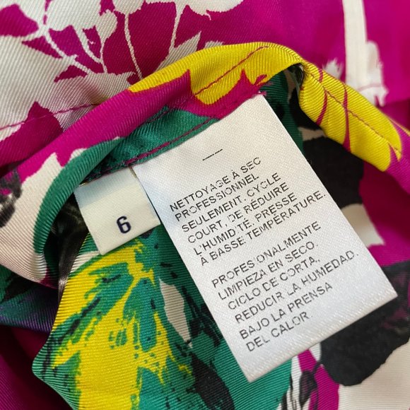 Helios & Luna Silk Floral Tunic Top Blouse Size 6 - Picture 14 of 16